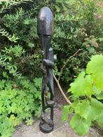 Afrikaans houten beeld slangenbezweerder, Antiek en Kunst, Ophalen of Verzenden