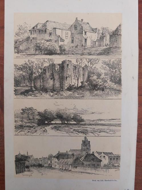 76 / Huis Heenvliet - Ravenstein - Rockanje - Brielle, Antiek en Kunst, Kunst | Litho's en Zeefdrukken, Ophalen of Verzenden