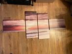 Sunset Zee 4 luik canvas schilderij 70x160cm ☀️☀️☀️, Nieuw, Schilderij, Ophalen of Verzenden, 75 cm of meer
