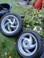 Piaggio fly 125cc 4t velgenset met nieuwe banden, Motoren, Ophalen