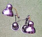 2 vintage burolampen black chrome messing 70 cm, Gebruikt, 50 tot 75 cm, Verzenden, Vintage