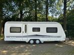 Hobby 610 UL  beter als 560 KMFE 2012 mover TV dubbel asser, Caravans en Kamperen, Rondzit, Hobby, 7 tot 8 meter, Luifel