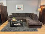 GRATIS LEVERING Ruime Bruine Ribstof Hoekbank, Huis en Inrichting, Ophalen of Verzenden, Zo goed als nieuw, Noordkade 68A, Stof