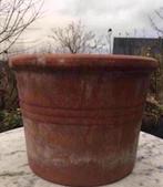 Oud Hollandse Italiaanse terracotta bloempotten diverse, 25 tot 40 cm, Rond, Zo goed als nieuw, Minder dan 40 cm