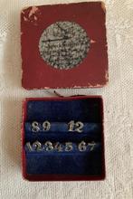 Brocante oude metalen tafelnummers - tafelcijfers, Ophalen of Verzenden