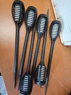 6x Tuinlampen met Vlam Effect, Tuin en Terras, Ophalen, Gebruikt
