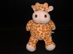 HEMA GIRAFFE VELOURS ECRU MET ORANJEBRUINE VLEKJES, Verzenden, Nieuw, Overige typen
