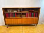 Gratis bezorging!MidCentury Retro VintageTeak Boekenkast1960, -, Glas, -, 150 tot 200 cm