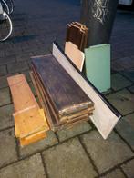 Gratis Bruynzeel planken - 1 meter + divers, Ophalen, Gebruikt, 25 tot 50 mm, Plank