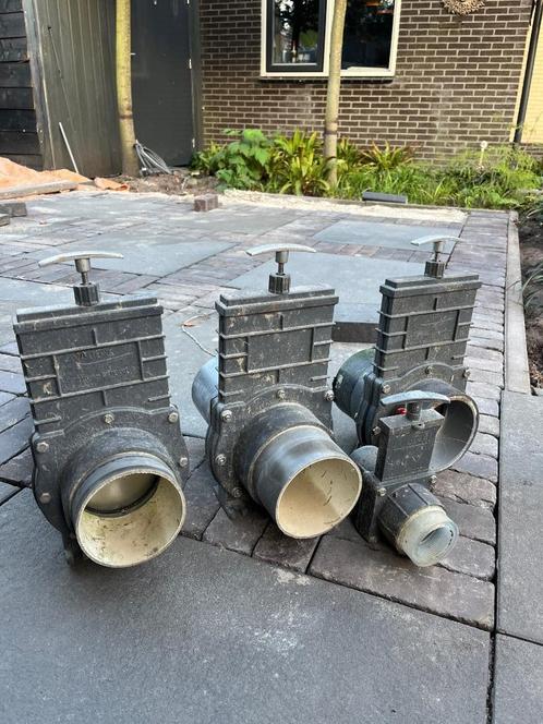 Valterra aluminium schuifkraan (1x 110 mm en 1x 63 mm), Tuin en Terras, Vijver-toebehoren, Gebruikt, Overige typen, Ophalen