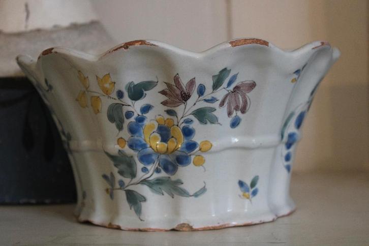 Antieke franse aardewerk pique fleur bloemenmand 18e eeuw, Antiek en Kunst, Antiek | Keramiek en Aardewerk, Ophalen