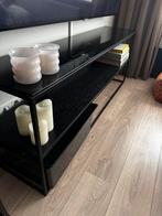 Zwart tvmeubel 160 breed, Ophalen, 150 tot 200 cm, Minder dan 100 cm, 25 tot 50 cm