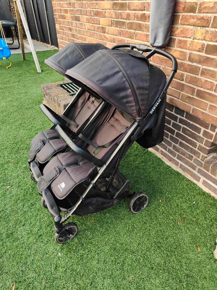 Duo kinderwagen, tweeling kinderwagen, Kinderen en Baby's, Kinderwagens en Combinaties, Gebruikt, Kinderwagen, Overige merken