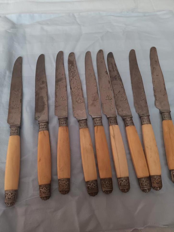 Antieke messen set, Antiek en Kunst, Antiek | Bestek, Ophalen of Verzenden