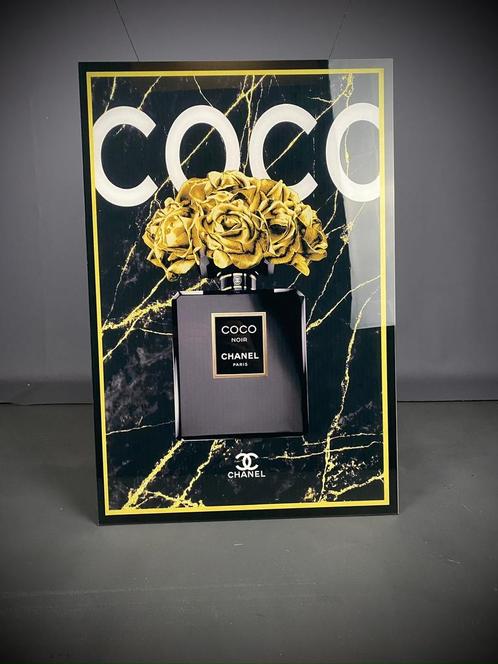 Prachtige Coco Chanel plexiglas schilderij, Antiek en Kunst, Kunst | Schilderijen | Modern, Ophalen of Verzenden