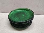 Groene glazen schoteltjes - set van 6, Huis en Inrichting, Keuken | Servies, Onbekend, Ophalen of Verzenden, Glas, Zo goed als nieuw