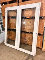 Dubbele kunstof tuindeur incl kozijn, Doe-het-zelf en Verbouw, Kunststof, Deurkozijn, Zo goed als nieuw, Ophalen