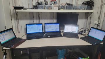 5 laptops 3x i5 2x dual core beschikbaar voor biedingen