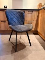 4 Antracietkleurige Eetkamerstoelen - Onbeschadigd, Huis en Inrichting, Stoelen, Ophalen, Zo goed als nieuw, Vier, Stof