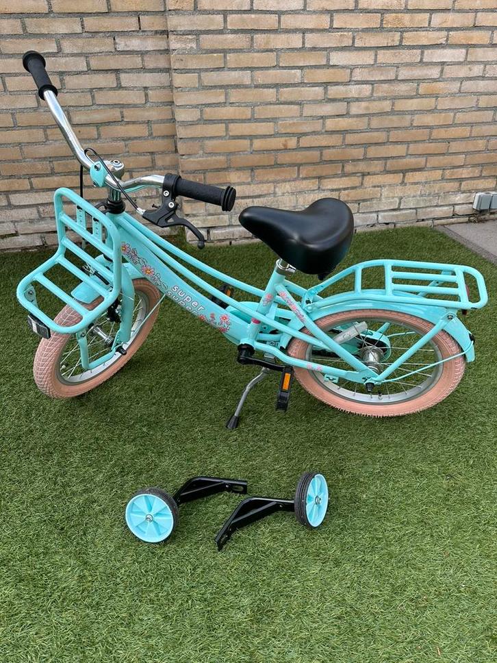 Supersuper Lola fiets 16 inch roze blauw, Fietsen en Brommers, Fietsen | Meisjes, 16 inch, Ophalen