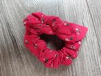 Rode scrunchie met bloemetjes en strikje, Ophalen of Verzenden, Nieuw