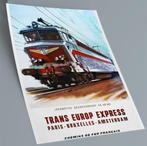 TRANS EUROP EXPRESS Trein Affiche Poster nieuw, Verzamelen, Spoorwegen en Tramwegen, Verzenden, Nieuw, Trein, Kaart of Prent