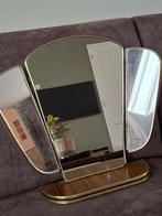 Vintage/antieke spiegel voor kaptafel drieluiks, Ophalen of Verzenden, Rechthoekig, Minder dan 50 cm