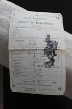 Oud sleets document 1889 met stempel *Pronck & Praal*, Ophalen of Verzenden