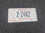 Kentekenplaat Montana exempt USA Nummerplaat nummerbord Lice, Ophalen of Verzenden, Gebruikt, Auto's