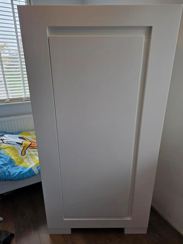 Witte Kledingkast Kind - Planken & Hanggedeelte, Huis en Inrichting, Kasten | Kledingkasten, 150 tot 200 cm, 50 tot 100 cm, 50 tot 75 cm