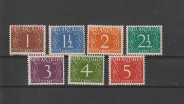 Nederlandse Antillen 1950, NVPH 211 t/m 217, Ongebruikt. beschikbaar voor biedingen