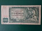 100 korun Tsjechië Slowakije 1961 jaar, Ophalen of Verzenden, Overige landen, Los biljet