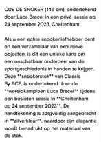 gesigneerd door wereldkampioen snooker Luca Brecel, Sport en Fitness, Ophalen of Verzenden, Nieuw, Keu of Ballen