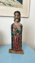antiek folkart polychroom Santos beeld Zuid Amerika, Ophalen of Verzenden