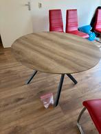 Eettafel rond hout 120cm, Huis en Inrichting, Tafels | Eettafels, Ophalen, 100 tot 150 cm, Rond, Zo goed als nieuw