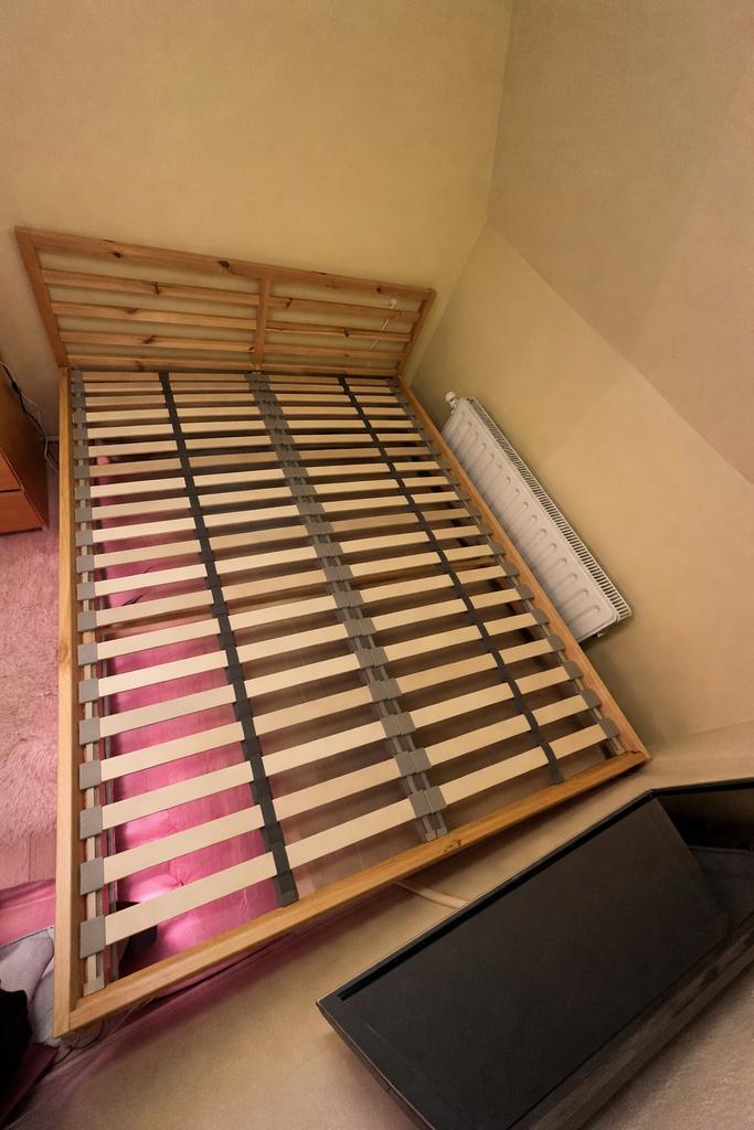 Ikea Tarva Bed 160x200, Huis en Inrichting, Slaapkamer | Bedden, Gebruikt, Tweepersoons, 160 cm, 200 cm, Hout, Bruin, Ophalen