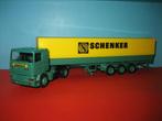Schenker  DAF - 95 met oplegger  Herpa, Ophalen of Verzenden, Zo goed als nieuw, Bus of Vrachtwagen, Herpa