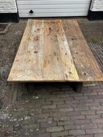 Salontafel van oude franse schuurdeur, Huis en Inrichting, Tafels | Salontafels, Ophalen, Gebruikt, 100 tot 150 cm, Landelijk