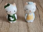 2 Lieve Kleine Vintage Katten Beeldjes Hello Kitty Porselein, Verzamelen, Beelden en Beeldjes, Ophalen of Verzenden, Gebruikt