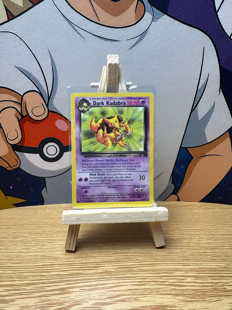 Dark Kadabra Pokémon kaart 39/82 (1995), Verzenden, Gebruikt, Losse kaart
