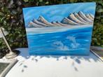 schitterende dolfijnen schilder handgeschilderd op canvas, Ophalen of Verzenden, Zo goed als nieuw