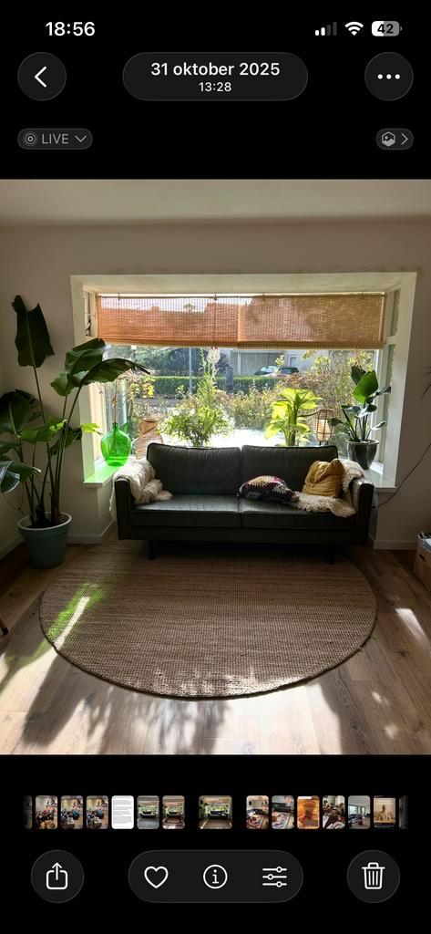 IKEA Lohals Vloerkleed - 230 cm, Huis en Inrichting, Stoffering | Tapijten en Kleden, Zo goed als nieuw, 200 cm of meer, Rond