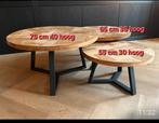 Salontafel Piet klerkx met stalen poot., Huis en Inrichting, Tafels | Salontafels, Ophalen, Zo goed als nieuw, 50 tot 100 cm, Minder dan 50 cm