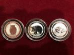 3 x 1oz Wombat zilver 2020 2021 2022 Perth Mint, Ophalen of Verzenden, Setje, Zilver