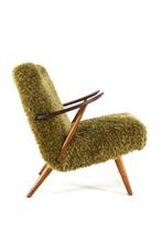 Vintage coja fauteuil stoel gratis bezorging, Hout, -, -, 75 tot 100 cm