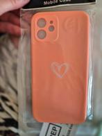 Nieuwe Newseego Peach-Kleurige Telefoonhoes met Hart, Ophalen of Verzenden, Zo goed als nieuw