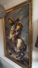 Napoleon op velours stoffen doek barok lijst 200x140cm, Antiek en Kunst, Kunst | Schilderijen | Klassiek, Ophalen of Verzenden