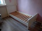 Bedframe wit, zgan incl. lattenbodem, Ophalen, 85 tot 100 cm, Zo goed als nieuw, Lattenbodem