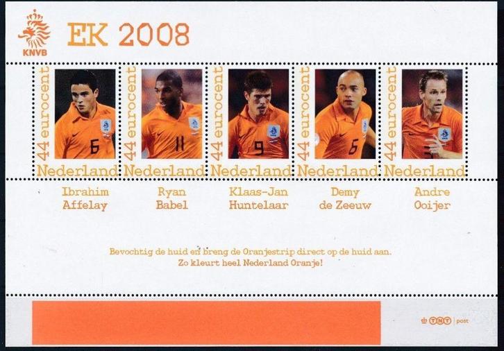 Postzegels EK Voetbal 2008 Nederlands Elftal (3), Postzegels en Munten, Postzegels | Nederland, Postfris, Na 1940, Ophalen of Verzenden