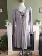Xandres grijze waterval top en vest cardigan combi L 42 44, Verzenden, Zo goed als nieuw, Maat 42/44 (L), Grijs
